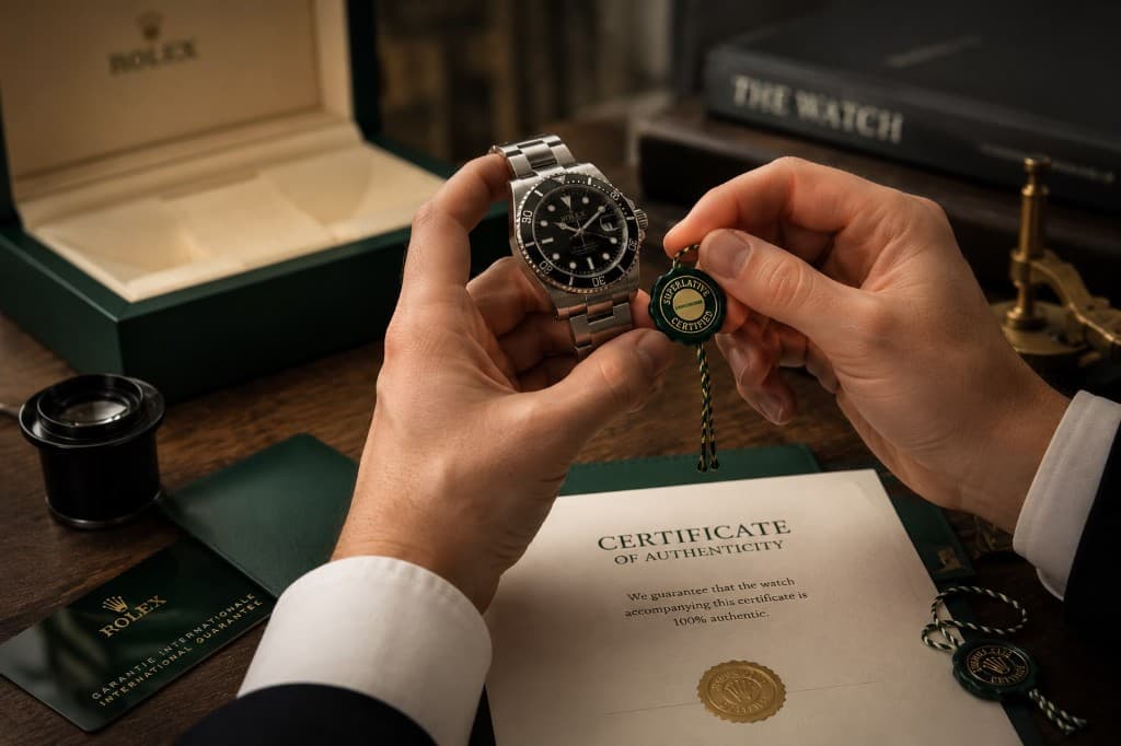 Luxury watch authenticity inspection